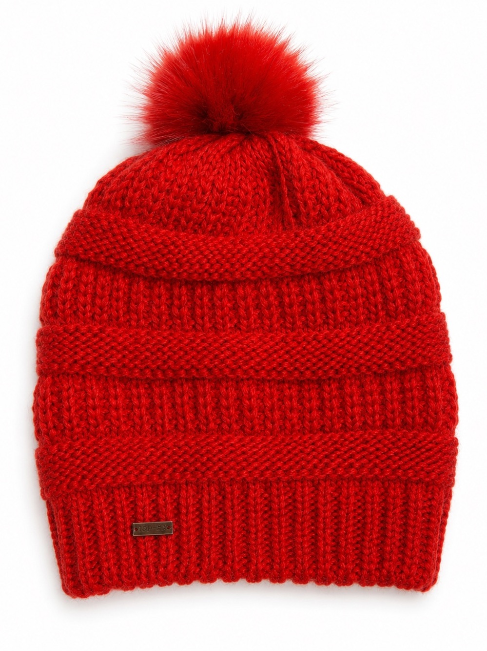 TOP-EX 100% Merino Wool Slouchy Pom Beanie